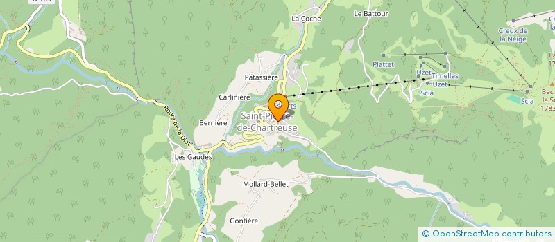 localisation de l'entreprise SCI BALNE-EAU  SAINT-PIERRE-DE-CHARTREUSE