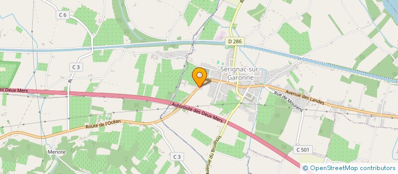 localisation de l'entreprise SCI BALOU à SERIGNAC-SUR-GARONNE