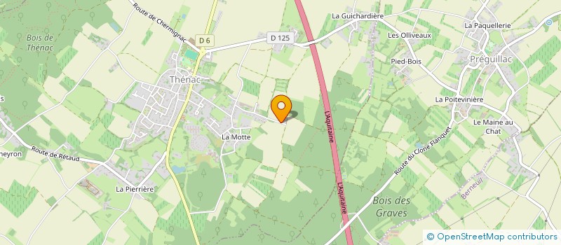 localisation de l'entreprise SCI BALZAC  THENAC