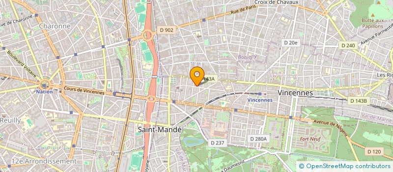 localisation de l'entreprise SCI BAMBOU à VINCENNES