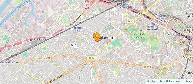 localisation de l'entreprise SCI BAMBOU  NANTERRE