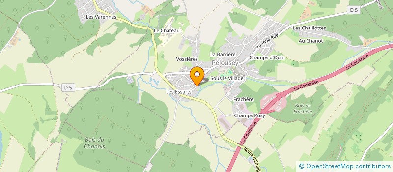 localisation de l'entreprise SCI BAMS  PELOUSEY