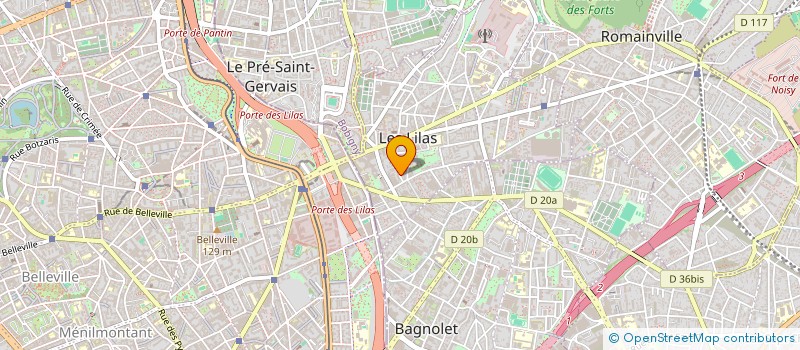localisation de l'entreprise SCI BAN COQ à LES LILAS