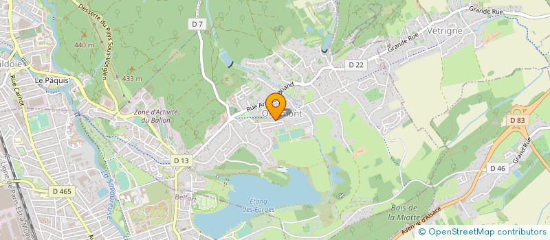 localisation de l'entreprise SCI BANDERIER  BELFORT