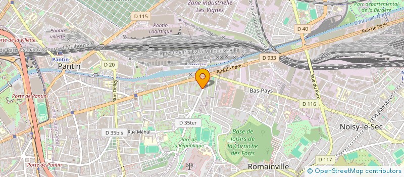 localisation de l'entreprise SCI BANIK - DAS à PANTIN