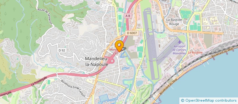 localisation de l'entreprise SCI BANZAI à MANDELIEU-LA-NAPOULE