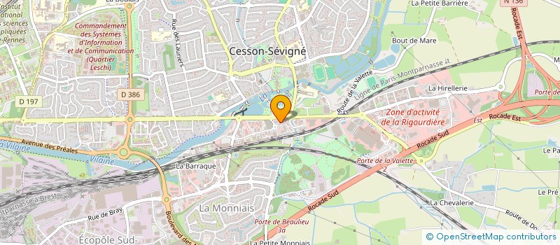 localisation de l'entreprise SCI BAPI  CESSON-SEVIGNE