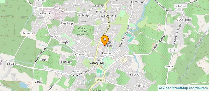 localisation de l'entreprise SCI BAQUET  LEOGNAN