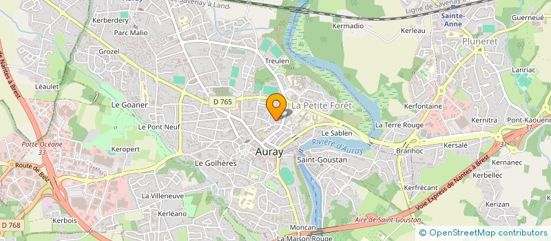localisation de l'entreprise SCI BARA GWIN à AURAY