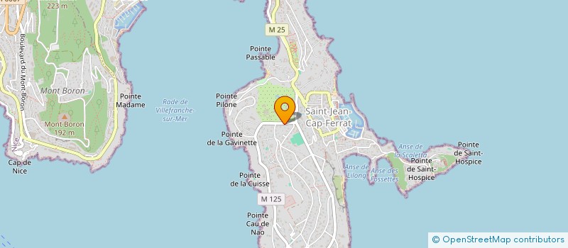 localisation de l'entreprise SCI BARACA à SAINT-JEAN-CAP-FERRAT