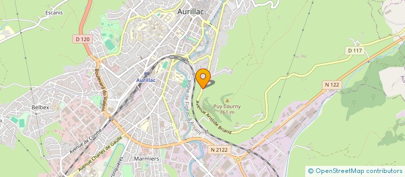 localisation de l'entreprise SCI BARADEL 104 à AURILLAC