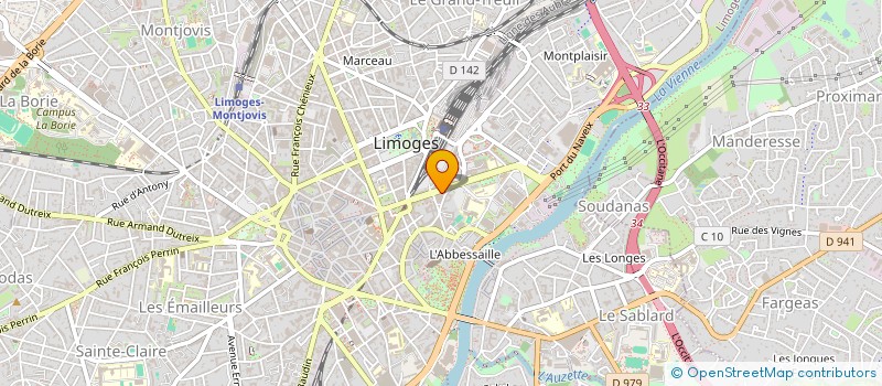 localisation de l'entreprise SCI BARAILLE à LIMOGES