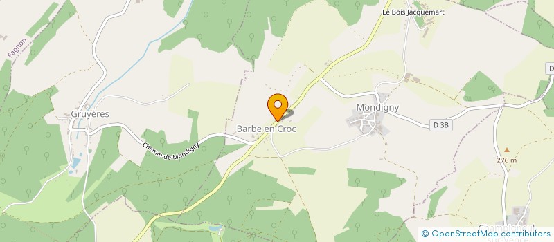 localisation de l'entreprise SCI BARBE EN CROC  MONDIGNY