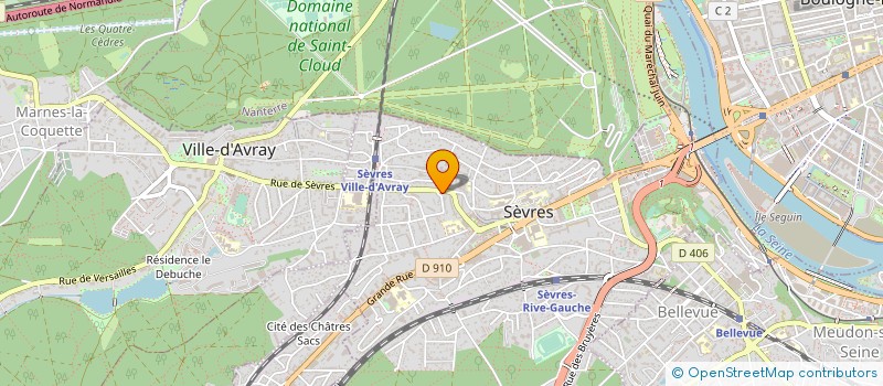 localisation de l'entreprise SCI BARBETTE ASNIERES à SEVRES