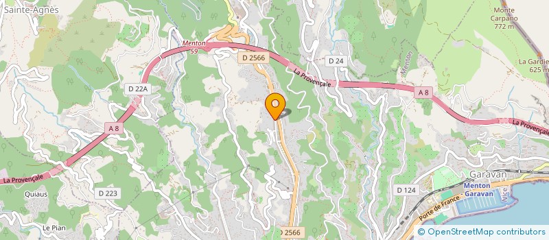 localisation de l'entreprise SCI BARBIRATI  MENTON