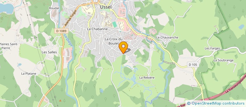 localisation de l'entreprise SCI BARDIAUX à USSEL