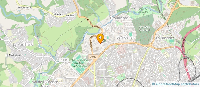 localisation de l'entreprise SCI BARIERE - BEAUBREUIL à LIMOGES