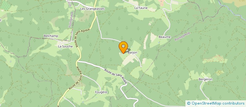 localisation de l'entreprise SCI BARJON  SAINT-ANDRE-EN-VIVARAIS