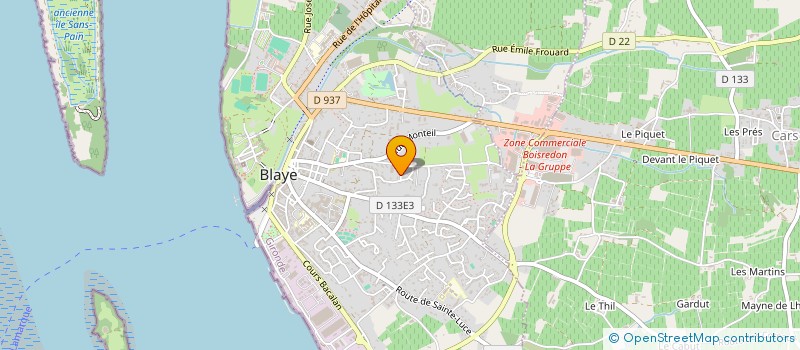 localisation de l'entreprise SCI BARLUQUE à BLAYE