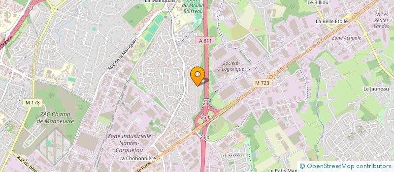 localisation de l'entreprise SCI BARON  CARQUEFOU