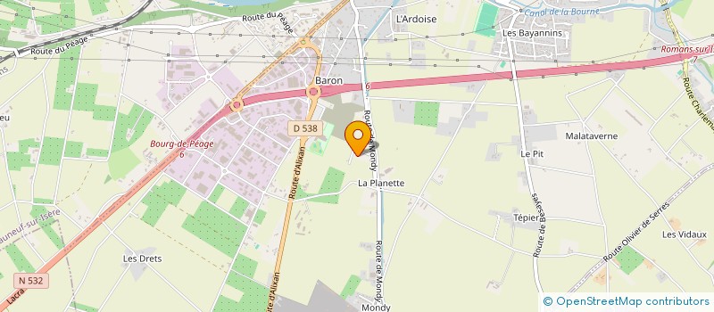 localisation de l'entreprise SCI BARON  BOURG-DE-PEAGE