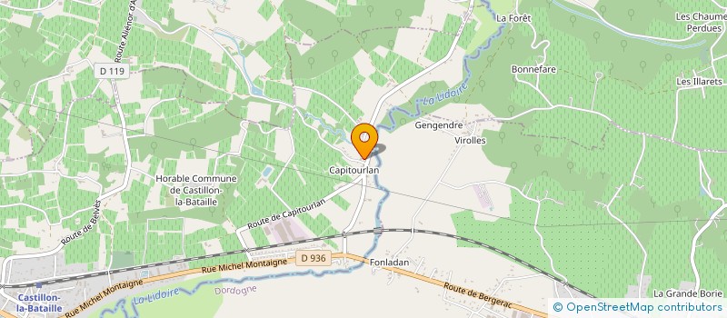 localisation de l'entreprise SCI BARON DESSIMOULIES  CASTILLON-LA-BATAILLE