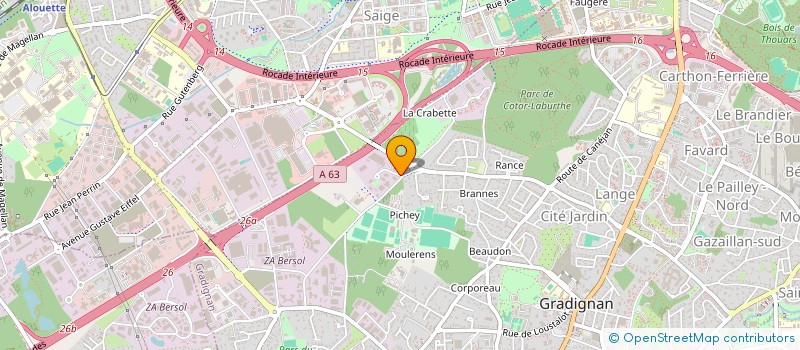 localisation de l'entreprise SCI BARRAUD  GRADIGNAN