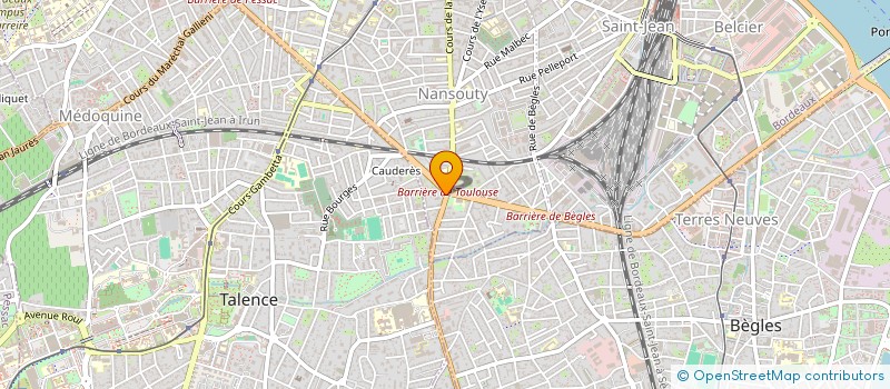 localisation de l'entreprise SCI BARRIERE DE TOULOUSE  BORDEAUX