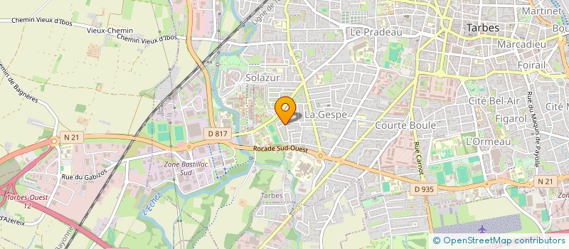 localisation de l'entreprise SCI BARRIERE HAZARD  TARBES