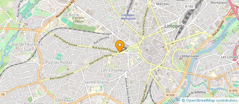 localisation de l'entreprise SCI BARTH DUTREIX à LIMOGES