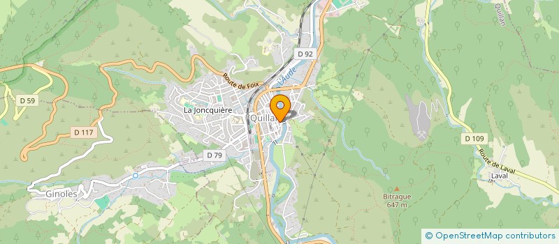 localisation de l'entreprise SCI BARTHELEMY à QUILLAN