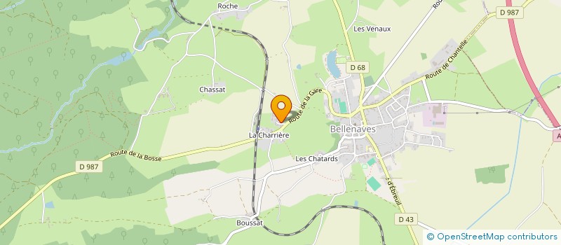 localisation de l'entreprise SCI BARTHOUX FRERES  BELLENAVES