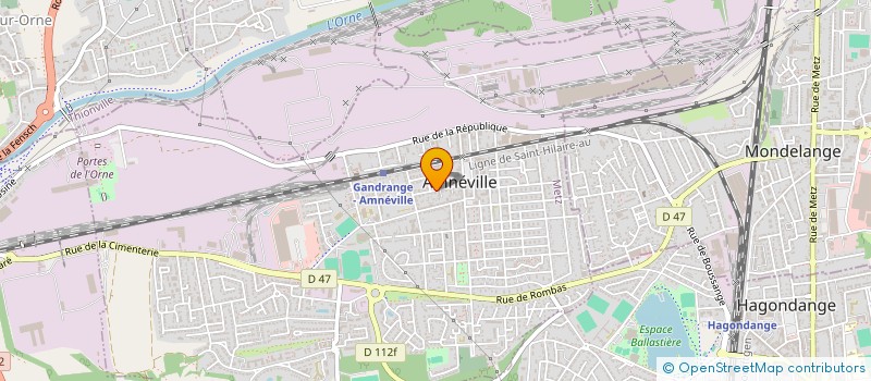 localisation de l'entreprise SCI BASINE  AMNEVILLE