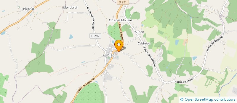 localisation de l'entreprise SCI BASSIERE  AUBIAC