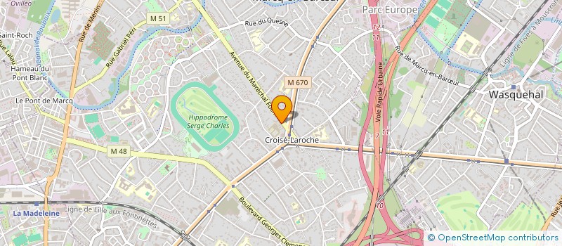 localisation de l'entreprise SCI BASTIDA à MARCQ-EN-BARŒUL