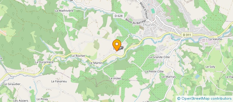 localisation de l'entreprise SCI BASTIDE  THURINS