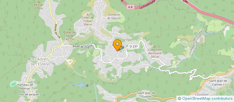 localisation de l'entreprise SCI BASTIDES COMMERCES  LES ADRETS-DE-L'ESTEREL