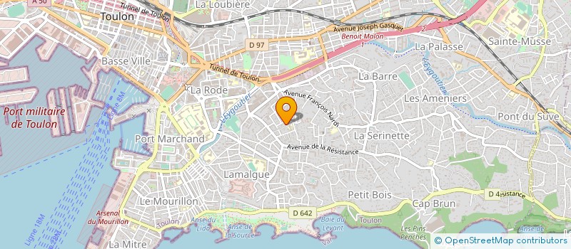 localisation de l'entreprise SCI BASTIEN  TOULON