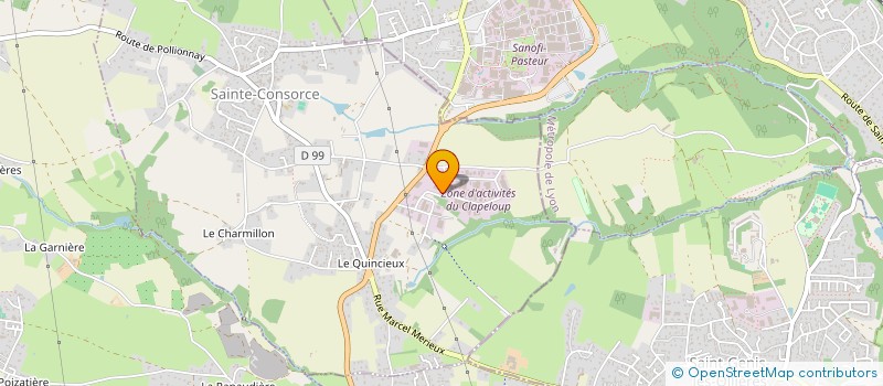 localisation de l'entreprise SCI BATEC  SAINTE-CONSORCE