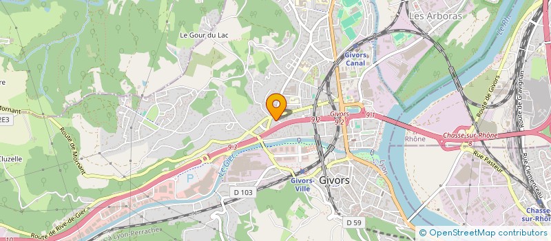 localisation de l'entreprise SCI BATEMAR  GIVORS