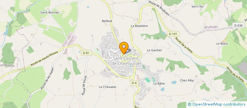 localisation de l'entreprise SCI BATIBOIS  ST LAURENT-DE-CHAMOUSSET