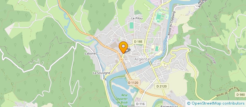 localisation de l'entreprise SCI BATICENTRE à ARGENTAT-SUR-DORDOGNE