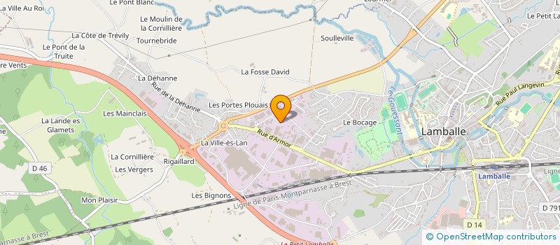 localisation de l'entreprise SCI BATIDEV  LAMBALLE-ARMOR