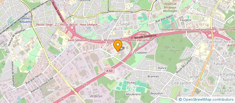 localisation de l'entreprise SCI BATIKROM 2  PESSAC