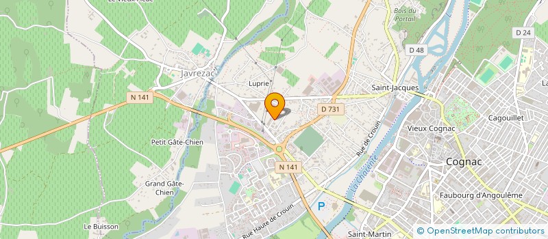 localisation de l'entreprise SCI BATILEC à COGNAC