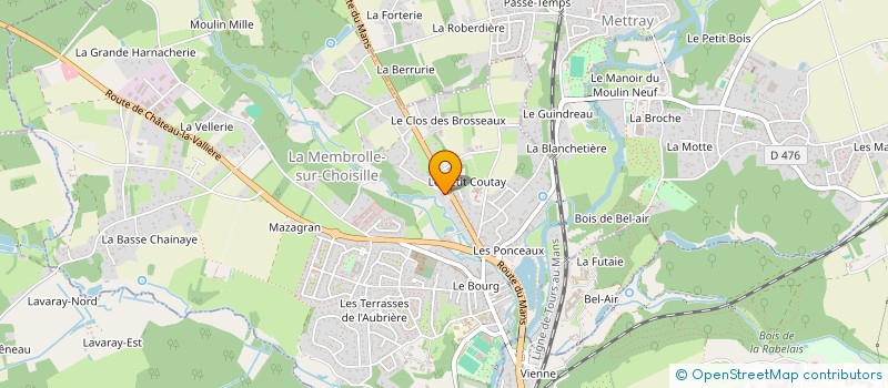 localisation de l'entreprise SCI BATIM  LA MEMBROLLE-SUR-CHOISILLE