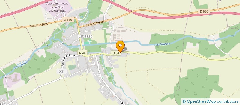 localisation de l'entreprise SCI BATIMENT INDUSTRIEL  ESTISSAC