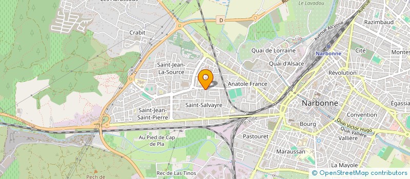 localisation de l'entreprise SCI BATINVEST à NARBONNE