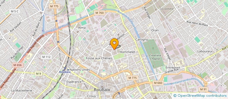 localisation de l'entreprise SCI BATIPRO  ROUBAIX