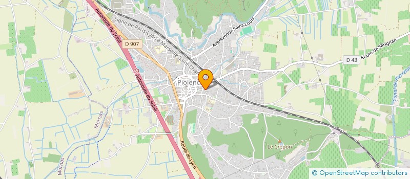 localisation de l'entreprise SCI BATISSE SAINTE GUDULE  PIOLENC